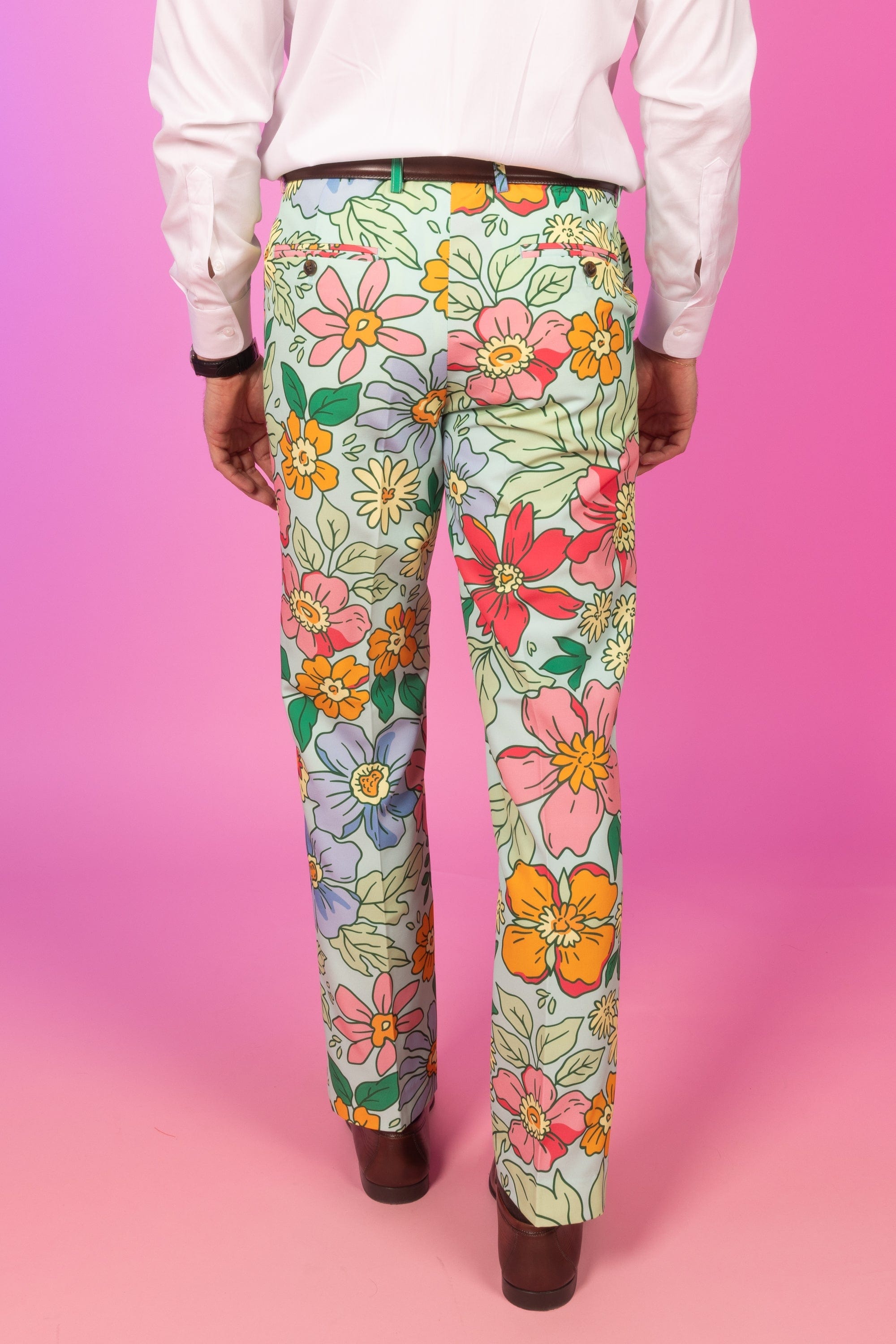 The Garden Party | Floral Derby Suit Pants - Shinesty