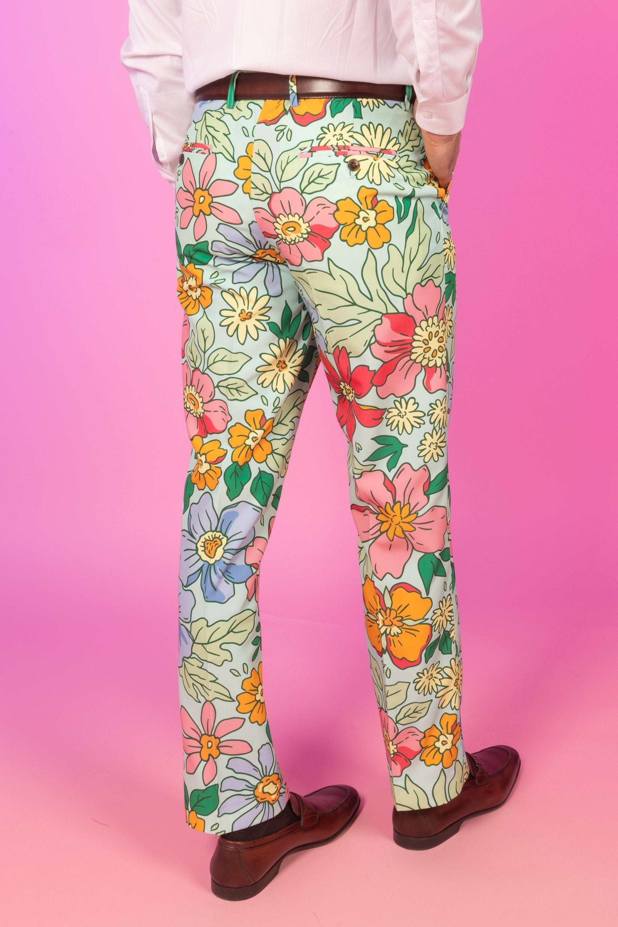 The Garden Party | Floral Derby Suit Pants - Shinesty