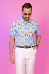 The Good Gallop | Floral Horseshoes Hawaiian Shirt