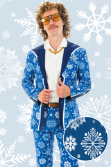 The Ice Never Melts | Blue Snowflake Christmas Suit