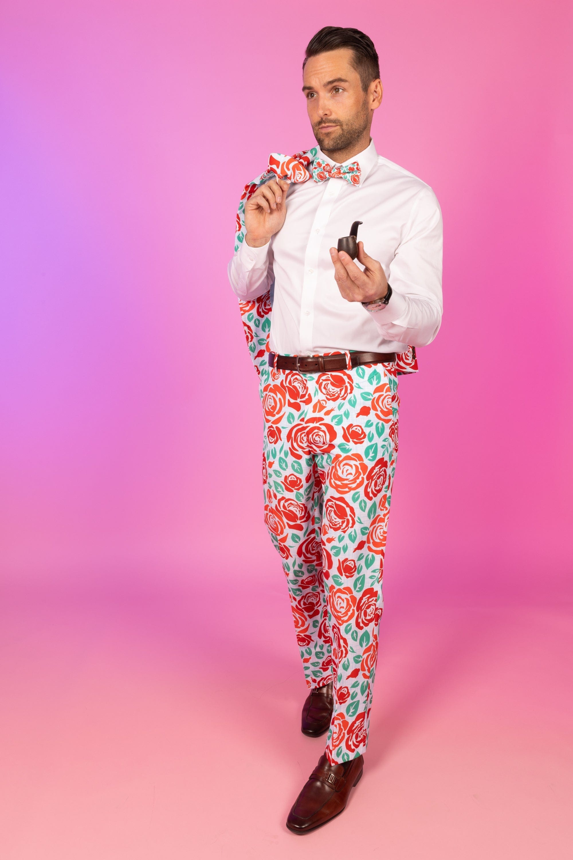 The Win By A Rose | Derby Roses Suit Pants - Shinesty