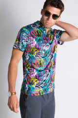 The Warm Up | Black and Neon Men’s Polo