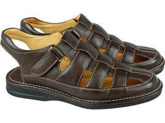 Sandro Moscoloni PREMIUM CHARLES DARK BROWN MALE SANDALS - Flyclothing LLC