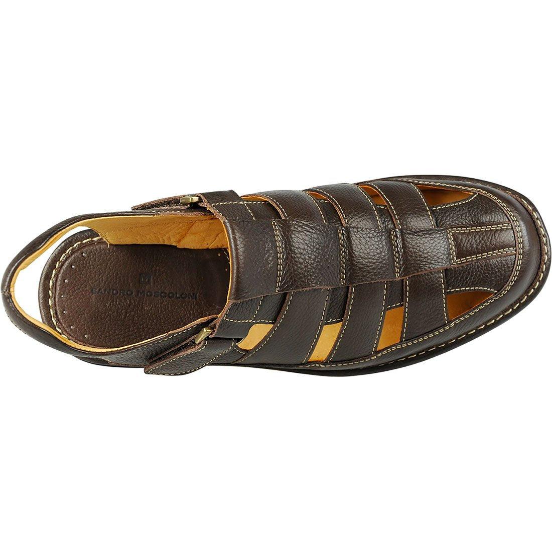 Sandro Moscoloni PREMIUM CHARLES DARK BROWN MALE SANDALS - Flyclothing LLC