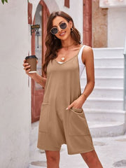 Spaghetti Strap Romper with Pockets - Flyclothing LLC