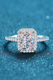 1 Carat Rectangle Moissanite Ring - Flyclothing LLC