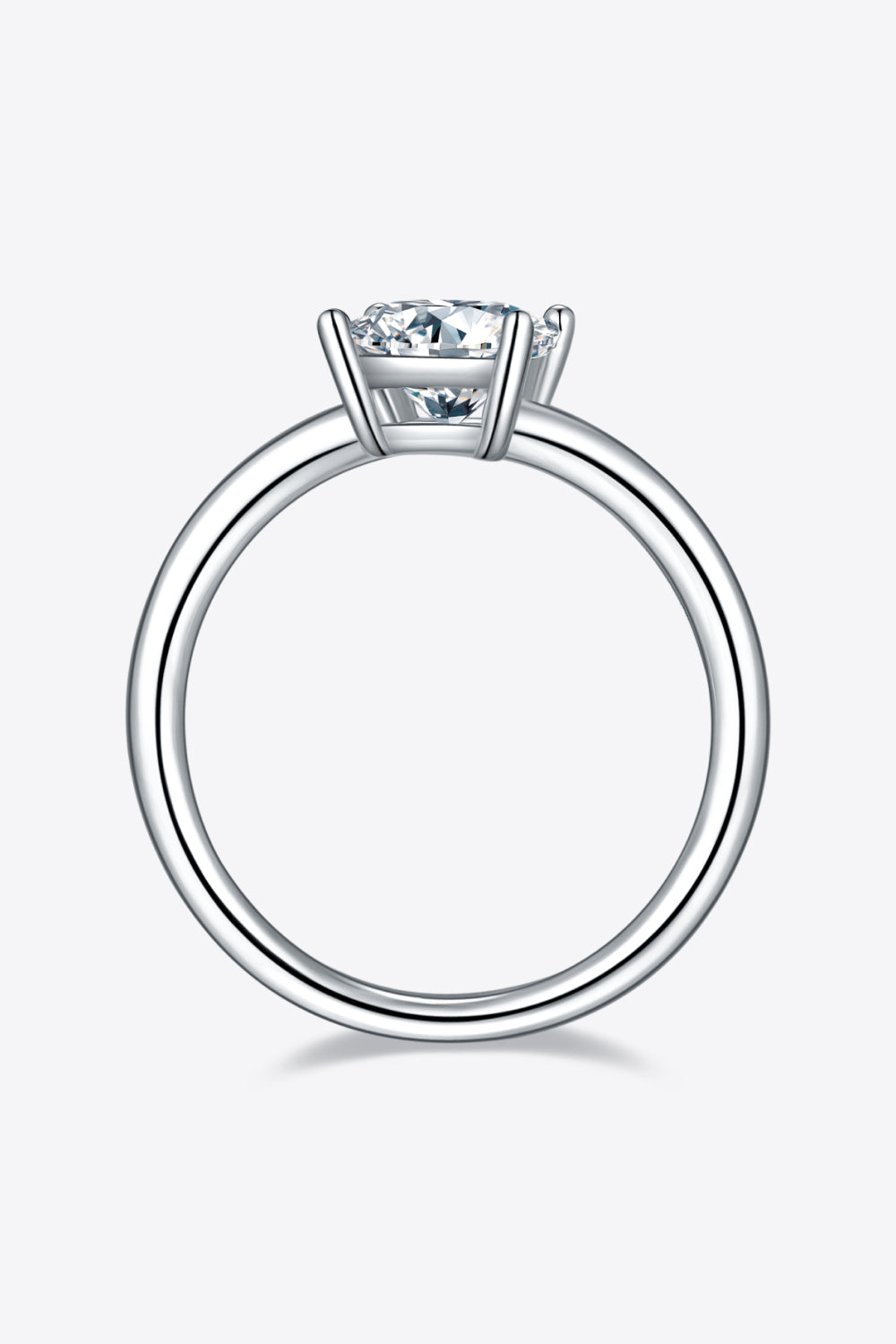 1 Carat Moissanite 925 Sterling Silver Solitaire Ring - Flyclothing LLC