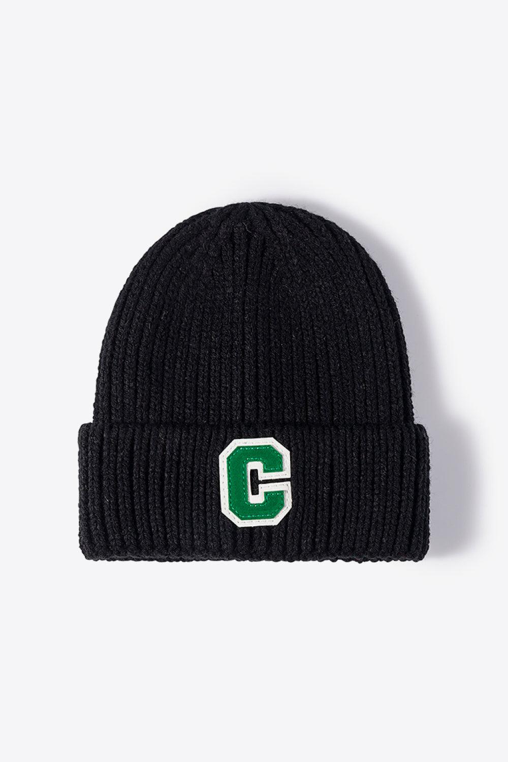 Letter C Patch Cuffed Beanie - Trendsi