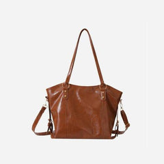 PU Leather Tote Bag - Trendsi