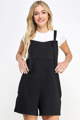 Textured Overall with Pockets - Flyclothing LLC