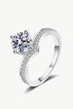 925 Sterling Silver Ring with 1 Carat Moissanite - Flyclothing LLC