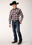 Roper Mens Long Sleeve Snap Red Black White Plaid Western Shirt - Flyclothing LLC