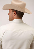 ROPER MENS CREAM SOLID BROADCLOTH SHORT SLEEVE SNAP WESTERN WESTERN - Flyclothing LLC