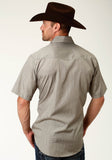 Roper Mens Green Tone On Ton Short Sleeve Snap Western Shirt - Flyclothing LLC