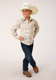 Roper Boys Long Sleeve Snap Vintage Wheat Print Western Shirt - Flyclothing LLC