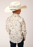 Roper Boys Long Sleeve Snap Vintage Wheat Print Western Shirt - Flyclothing LLC