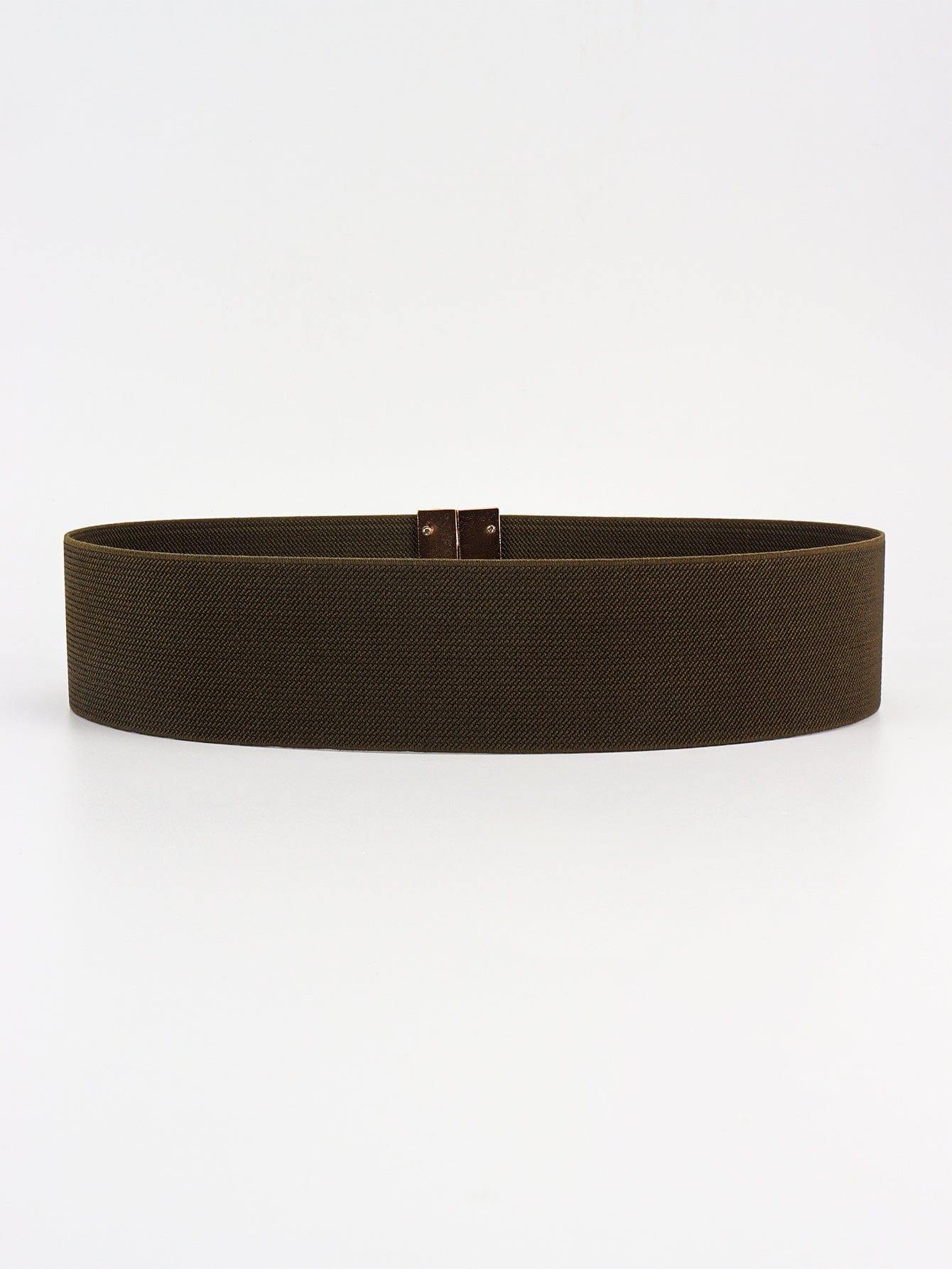 Alloy Buckle Elastic Belt - Trendsi