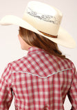 Roper Girls Long Sleeve Snap Red And Multi Small Scale Plaid Western Shirt - Flyclothing LLC