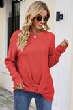 Twisted Round Neck Sweater - Flyclothing LLC