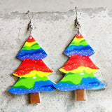 Christmas Themed Acrylic Dangle Earrings - Flyclothing LLC