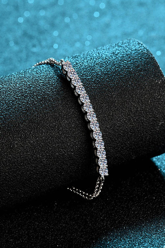 Moissanite Sterling Silver Bracelet - Flyclothing LLC