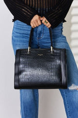 David Jones Texture PU Leather Handbag - Trendsi