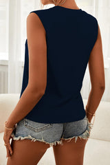 Cutout Sleeveless Top - Flyclothing LLC