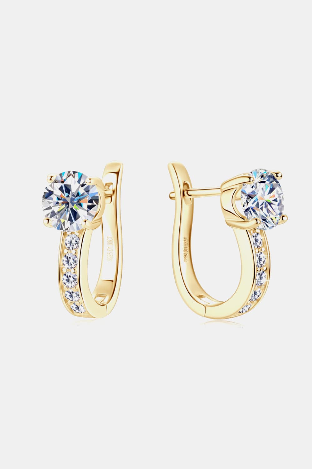 2 Carat Moissanite 925 Sterling Silver Earrings - Flyclothing LLC