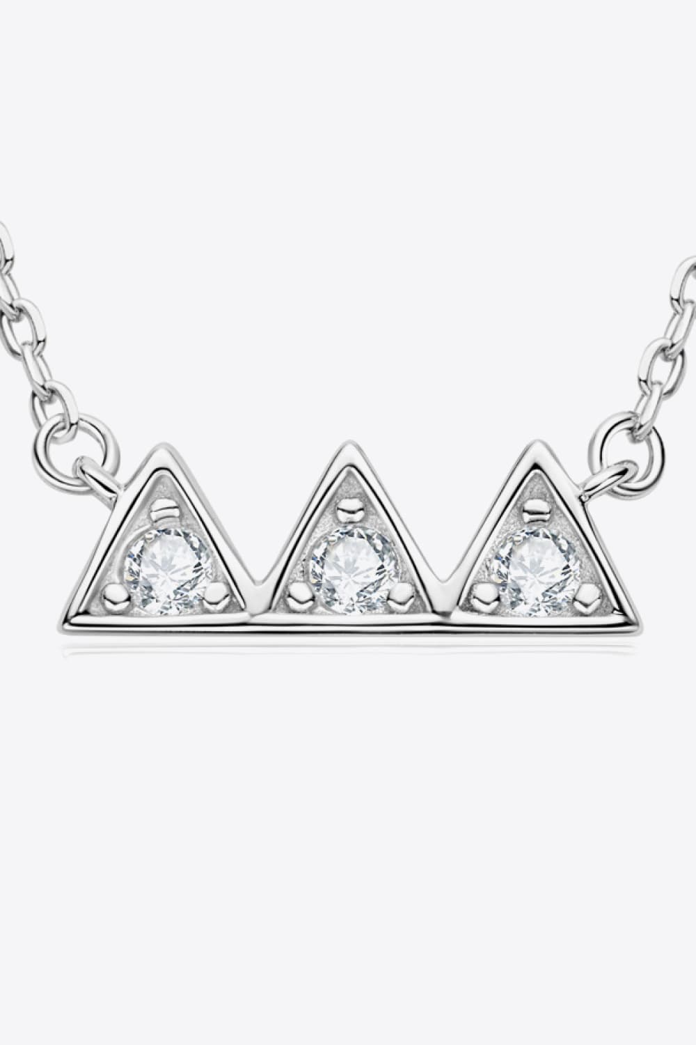 Moissanite Triangle Platinum-Plated Necklace - Flyclothing LLC