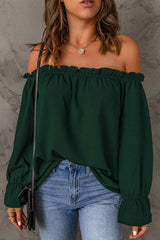 Off-Shoulder Flounce Sleeve Blouse - Flyclothing LLC