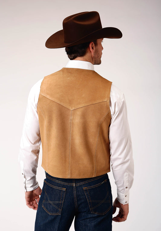 Roper Mens Sand Suede Leather Vest - Flyclothing LLC