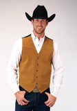 ROPER MENS COGNAC SUEDE LEATHER VEST - Flyclothing LLC