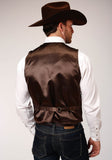 Roper Mens Brown Suede Leather Vest With Buckle Tie Big Man Fit - Flyclothing LLC