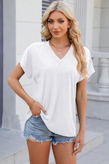 V-Neck Short Sleeve T-Shirt - Flyclothing LLC