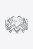 Moissanite Zigzag Stacking Rings - Flyclothing LLC