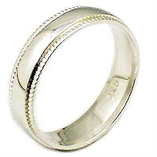 Alamode High Polished 925 Sterling Silver Ring with No Stone in No Stone - Flyclothing LLC