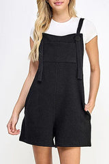 Textured Overall with Pockets - Flyclothing LLC