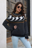 Ribbed Round Neck Long Sleeve Pullover Sweater - Flyclothing LLC