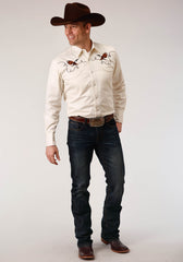 Roper Mens Long Sleeve Snap Retro Shirt Western Shirt - Flyclothing LLC