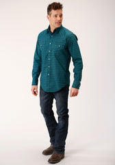 Roper Mens Long Sleeve Snap Diamonds Print Western Shirt - Flyclothing LLC