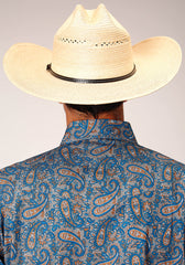 Roper Mens Long Sleeve Snap Amarillo Paisley Western Shirt - Flyclothing LLC