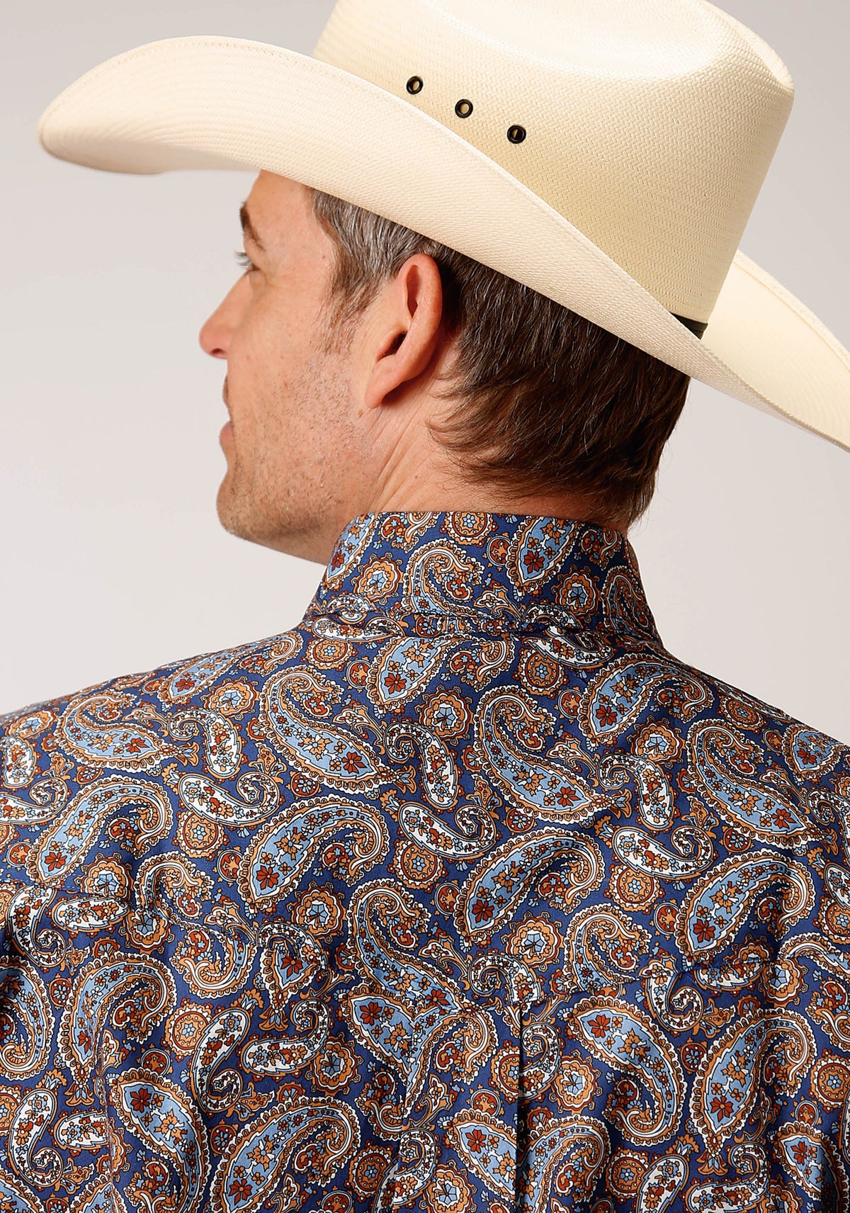 Roper Mens Long Sleeve Button Country Paisley Western Shirt - Flyclothing LLC