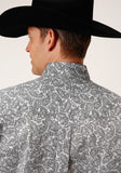 Roper Mens Long Sleeve Button Line Paisley Western Shirt - Flyclothing LLC