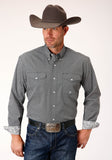 Roper Mens Long Sleeve Button Diamond Star Geo Western Shirt