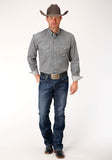 Roper Mens Long Sleeve Button Diamond Star Geo Western Shirt - Flyclothing LLC