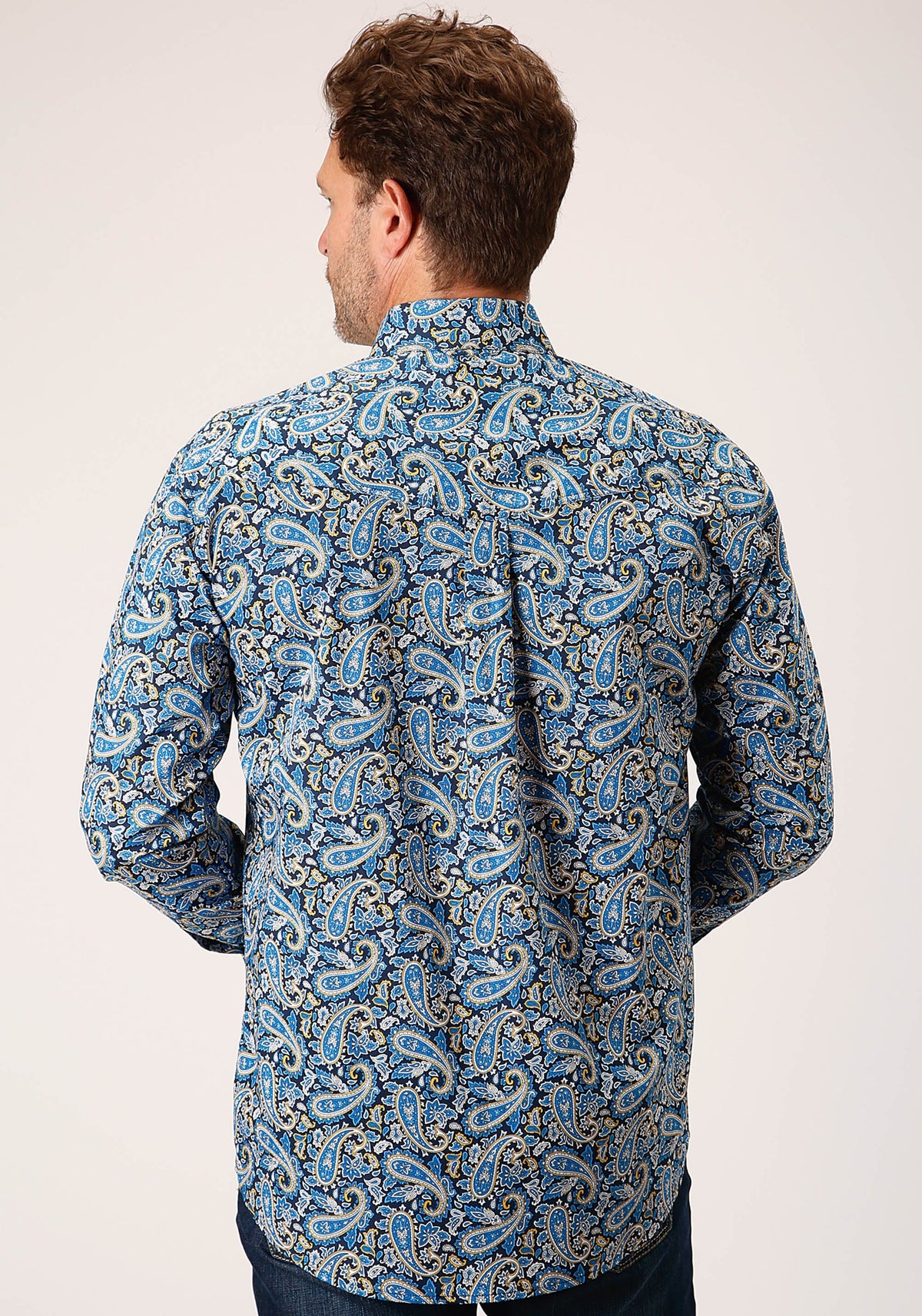 Roper Mens Long Sleeve Button Amarillo Paisley Western Shirt - Flyclothing LLC