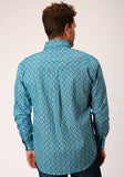 Roper Mens Long Sleeve Button Victorian Foulard Western Shirt - Flyclothing LLC