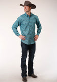 Roper Mens Long Sleeve Button Medallion Paisley Western Shirt - Flyclothing LLC