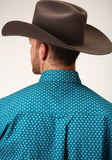 Roper Mens Long Sleeve Button Mini Foulard Western Shirt - Flyclothing LLC