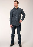 Roper Mens Long Sleeve Button New Star Foulard Western Shirt - Flyclothing LLC